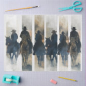 Decoupage Waterverf Collage Brush 6 Cowboys Tissuepapier (Craft)
