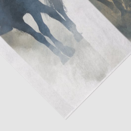 Decoupage Waterverf Collage Brush 6 Cowboys Tissuepapier (Detail)