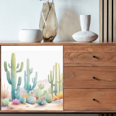 Decoupage Waterverf Desert Illustration Tissuepapier