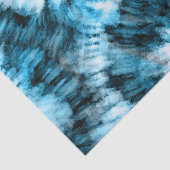 Decoupage Waterverf Navy Blauwe Tie Dye Tissuepapier (Detail)