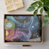 Decoupage Waterverf Vibrant Artistic Koe Head Tissuepapier (Geschenk)
