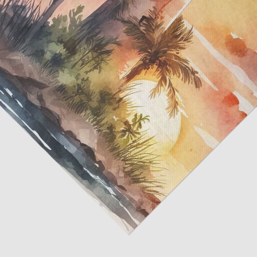 Decoupage waterverf vuurtoren liefhebbers tissuepapier (Detail)