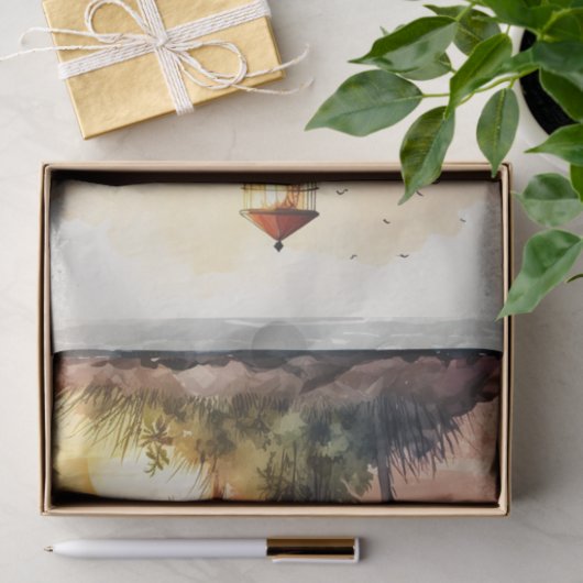 Decoupage waterverf vuurtoren liefhebbers tissuepapier (Geschenk)