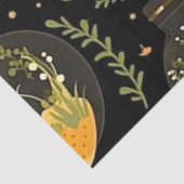 Decoupage Weefsel Papier Glas Terrariumpotten Fles (Detail)