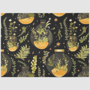 Decoupage Weefsel Papier Glas Terrariumpotten Fles