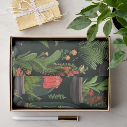 Decoupage Weefsel Papier Glazen Cloche Terrariums (Geschenk)