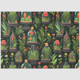 Decoupage Weefsel Papier Glazen Cloche Terrariums