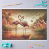 Decoupage Weefseldocument Flamingo Tissuepapier (Craft)