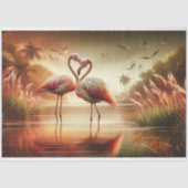 Decoupage Weefseldocument Flamingo Tissuepapier (Voorkant)