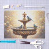 Decoupage Weefseldocument Franse Tuinvogels, Tissuepapier (Craft)