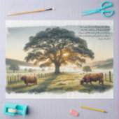 Decoupage Weefseldocument Psalm 50; 10-11 Plattela Tissuepapier (Craft)