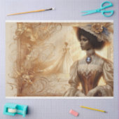 Decoupage Weefseldocument Victoriaans Afrikaans-Am Tissuepapier (Craft)