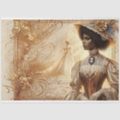 Decoupage Weefseldocument Victoriaans Afrikaans-Am Tissuepapier (Voorkant)