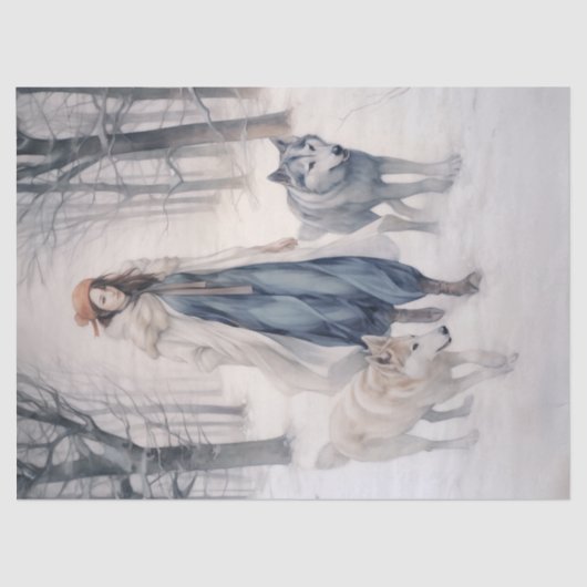 Decoupage Weefselpapier - Fluistert van het Wilde  Tissuepapier (Voorkant)