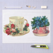 DECOUPAGE WEEFSELPAPIER :  TEACUPS TISSUEPAPIER (Craft)