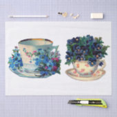 DECOUPAGE WEEFSELPAPIER : TEACUPS TISSUEPAPIER (Craft)