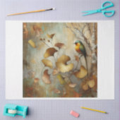 Decoupage, Weefselpapier, Vogel, Ginkgo, Bladeren Tissuepapier (Craft)