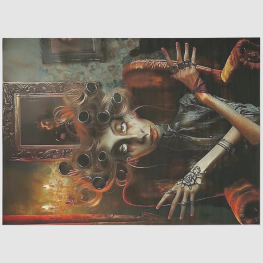 Decoupage Weird en Weider Art of Woman Tissuepapier (Voorkant)