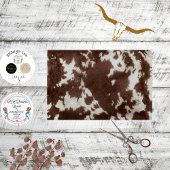 Decoupage Western Brown White Cowhide Texture  Tissuepapier