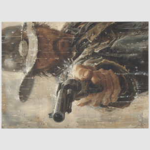 Decoupage Western Classic Cowboy Gunfighter Tissuepapier