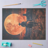Decoupage Western thema Cowboy rijden naar de maan Tissuepapier (Craft)