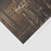 Decoupage Westerne bar met Koeien in de salon Tissuepapier (Detail)