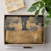 Decoupage Westerne Cowboy Desert Landscape Moon Tissuepapier (Geschenk)