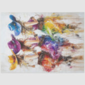 Decoupage Westerne Cowgirls Levendige kleuren Dans Tissuepapier (Voorkant)