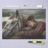 Decoupage Westerne Lifestyle Cowboy Horse Napping Tissuepapier (Craft)