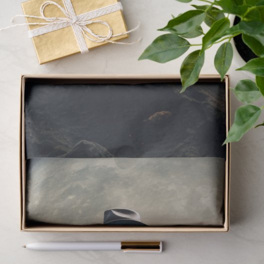 Decoupage Westerne Scène Cowboy Moon Sunsetting Tissuepapier (Geschenk)