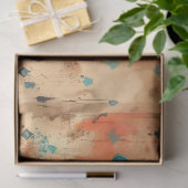 Decoupage Westerne schedel turquoise faux achtergr Tissuepapier (Geschenk)