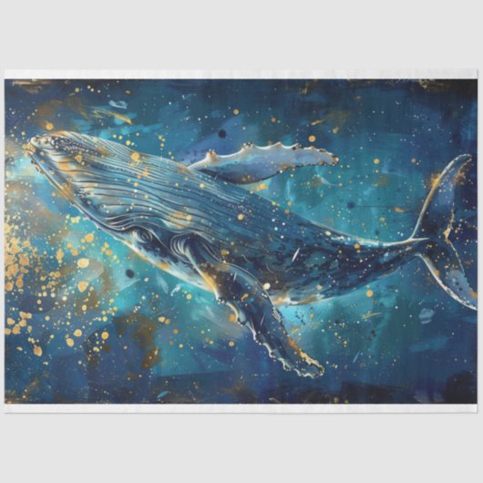 Decoupage Whale of the Ocean Tissuepapier (Voorkant)