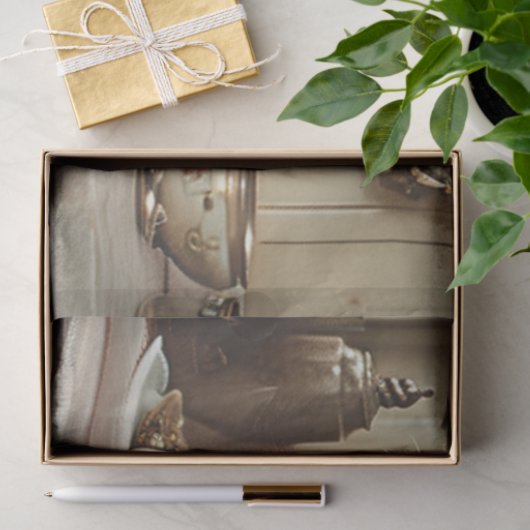 Decoupage Whimsical 3 Varkens Geruite Jurken Tissuepapier (Geschenk)