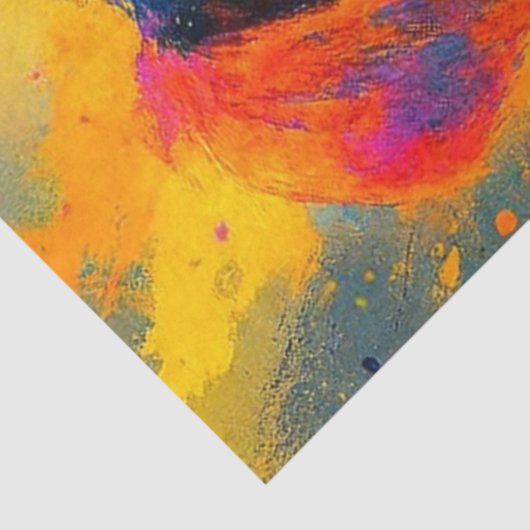 Decoupage Whimsical Abstract Beagle Joyful Pup  Tissuepapier (Detail)