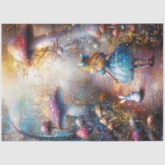 Decoupage Whimsical AI Little Blonde Adventures Tissuepapier (Voorkant)