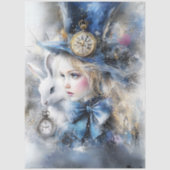 Decoupage Whimsical Alice Adventure & Rabbit  Tissuepapier (Voorkant)