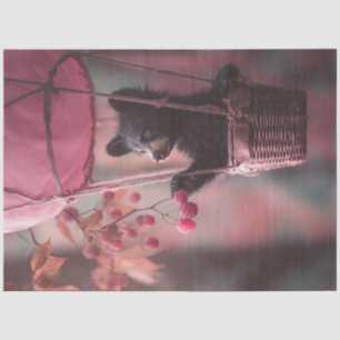 Decoupage Whimsical Baby Beer Ballon Eatin Berrie Tissuepapier