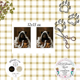 Decoupage Whimsical Bear Cub Toilet Paper Bathroom Tissuepapier