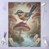 Decoupage Whimsical Bird Seidenpapier Tissuepapier (Craft)