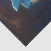 Decoupage Whimsical Blonde Blue Headband & Rabbit Tissuepapier (Detail)