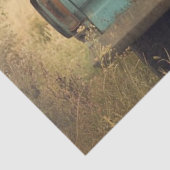 Decoupage Whimsical Blue Highland Truck Flowers Tissuepapier (Detail)