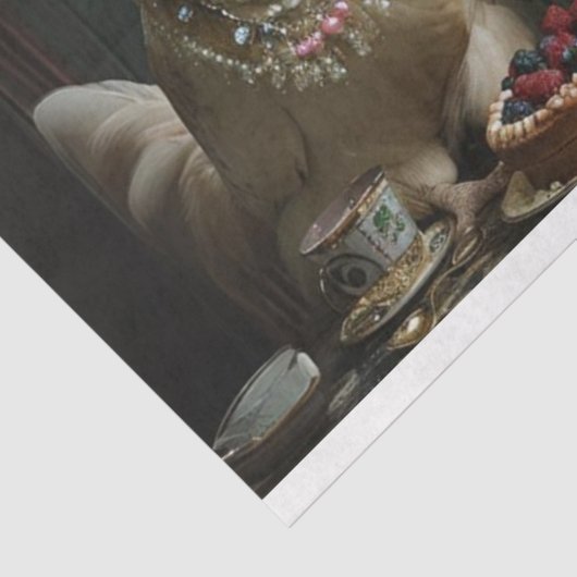 Decoupage Whimsical Boerderij Chickens Tea Party Tissuepapier (Detail)