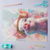 Decoupage Whimsical Boerderij Pig met Pet op Boerd Tissuepapier (Craft)