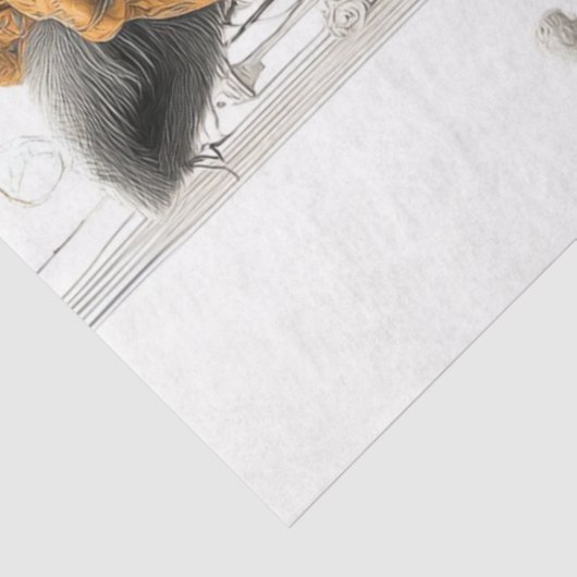 Decoupage Whimsical Boho Fox Kleding Tissuepapier (Detail)