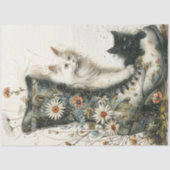 Decoupage Whimsical Cats &  Boot Flowers Tissuepapier (Voorkant)