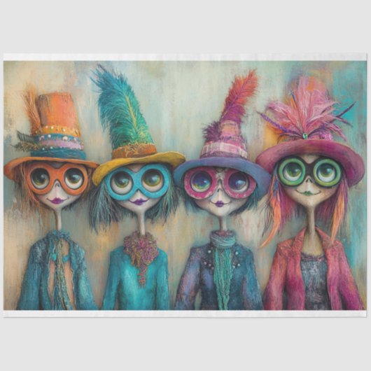 Decoupage Whimsical Chenal Country Club Moms 1 Tissuepapier (Voorkant)