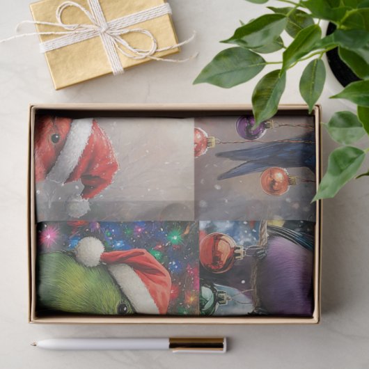 Decoupage Whimsical Christmas Birds Scrapbooking Tissuepapier (Geschenk)