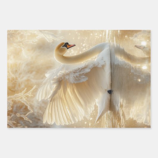 Decoupage Whimsical Collectie Horses & Swan Inpakpapier Vel (Voorkant 3)