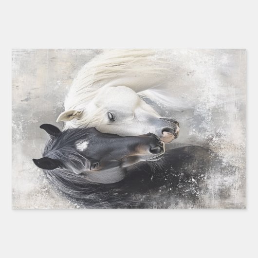 Decoupage Whimsical Collectie Horses & Swan Inpakpapier Vel (Voorkant 2)