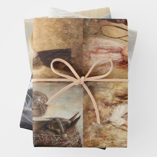 Decoupage Whimsical Collectie Horses & Swan Inpakpapier Vel (In situ)